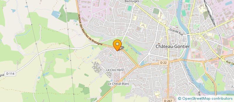 localisation de l'entreprise MONSIEUR HUGO JUILLE  CHATEAU-GONTIER-SUR-MAYENNE