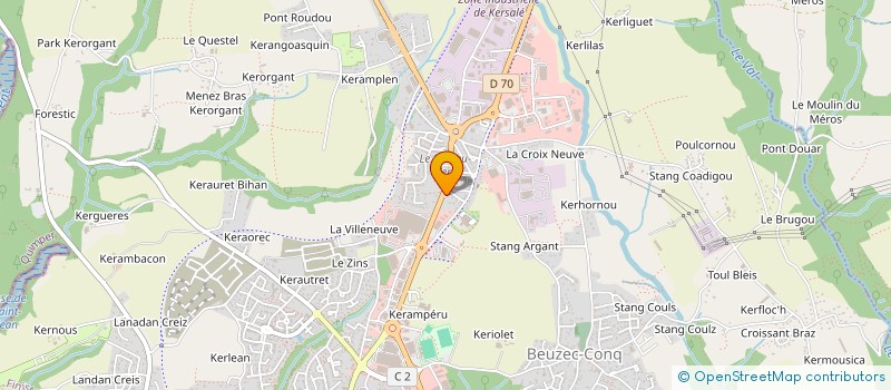 localisation de l'entreprise MONSIEUR HUGO KERAVAL  CONCARNEAU