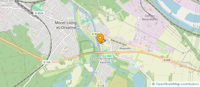 localisation de l'entreprise MONSIEUR HUGO KERMENE  MORET-LOING-ET-ORVANNE