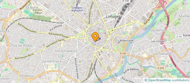 localisation de l'entreprise MONSIEUR HUGO LAGOUTTE à LIMOGES