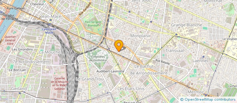 localisation de l'entreprise MONSIEUR HUGO LAGRANGE  LYON 7EME