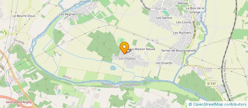 localisation de l'entreprise MONSIEUR HUGO LAVAUD  BALZAC