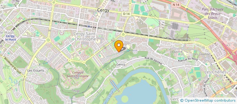 localisation de l'entreprise MONSIEUR HUGO LE HIR  CERGY