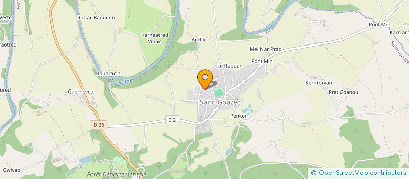localisation de l'entreprise MONSIEUR HUGO LE MOAL  SAINT-GOAZEC