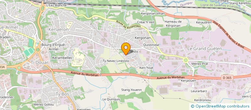 localisation de l'entreprise MONSIEUR HUGO LE MOLLER  QUIMPER