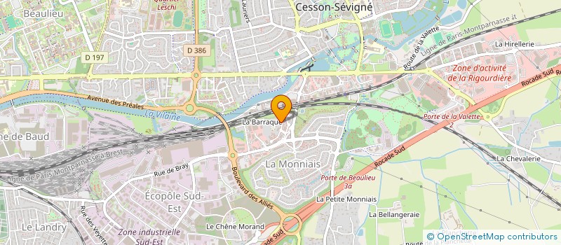 localisation de l'entreprise MONSIEUR HUGO LECLERCQ  CESSON-SEVIGNE