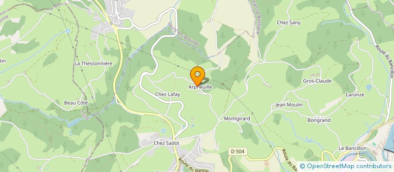 localisation de l'entreprise MONSIEUR HUGO LEFEVRE  SAINT-JEAN-LA-BUSSIERE