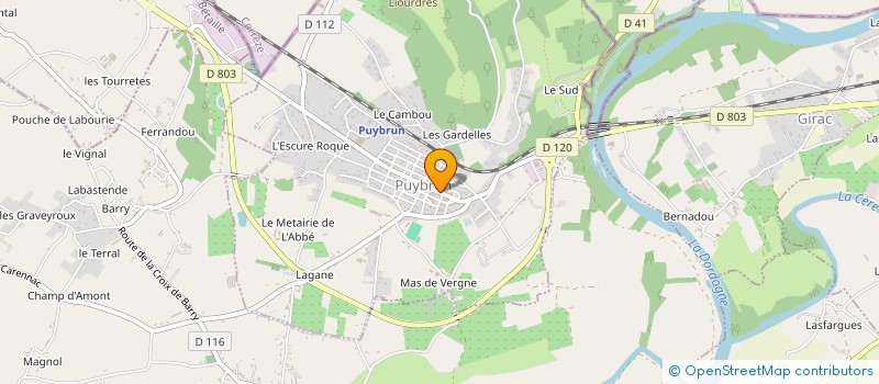 localisation de l'entreprise MONSIEUR HUGO LEMORT  PUYBRUN