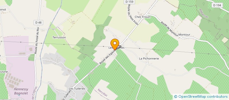 localisation de l'entreprise MONSIEUR HUGO LETANG  NERCILLAC