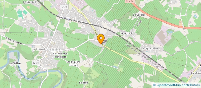 localisation de l'entreprise MONSIEUR HUGO LETARD  LA HAIE-FOUASSIERE