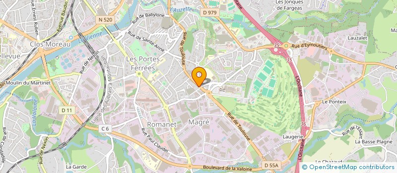 localisation de l'entreprise MONSIEUR HUGO LETOURNEUR à LIMOGES