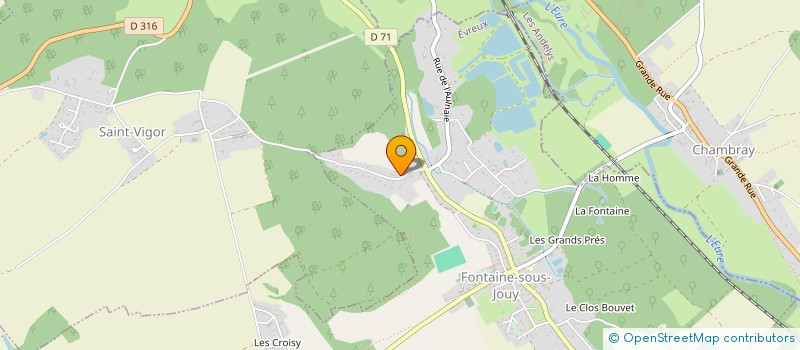 localisation de l'entreprise MONSIEUR HUGO LEVILLAIN  FONTAINE-SOUS-JOUY