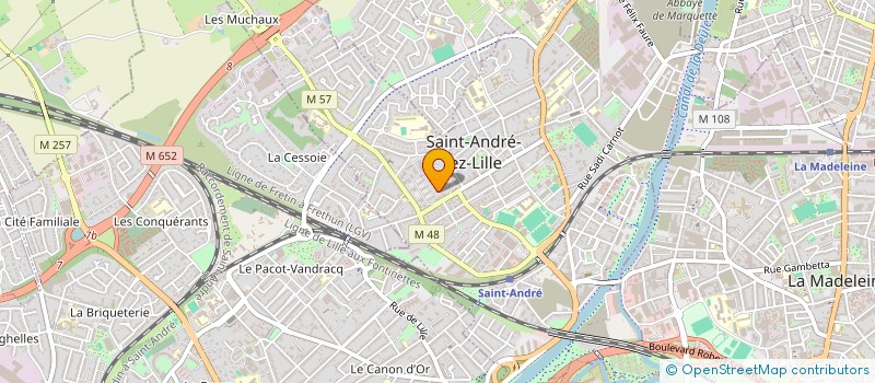 localisation de l'entreprise MONSIEUR HUGO LOISEAU à SAINT-ANDRE-LEZ-LILLE