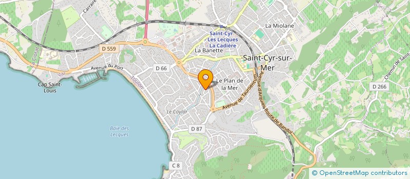 localisation de l'entreprise MONSIEUR HUGO LYARD à SAINT-CYR-SUR-MER