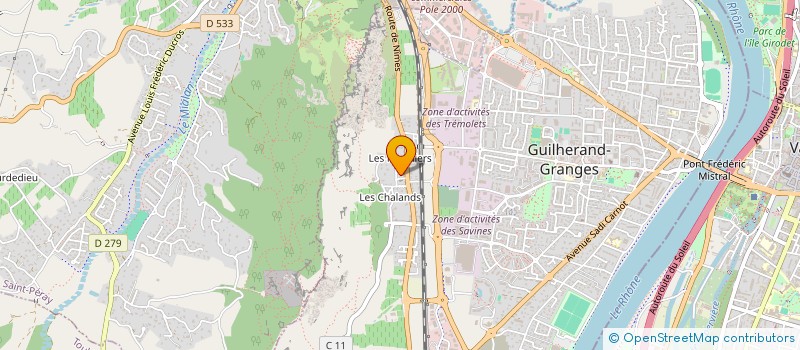 localisation de l'entreprise MONSIEUR HUGO MAGNAN  GUILHERAND-GRANGES