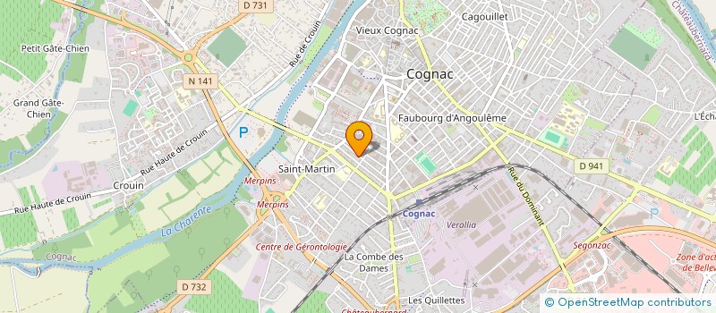 localisation de l'entreprise MONSIEUR HUGO MAGNANT à COGNAC