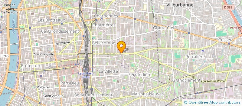 localisation de l'entreprise MONSIEUR HUGO MAIRE  VILLEURBANNE