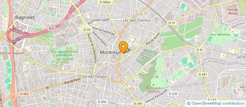 localisation de l'entreprise MONSIEUR HUGO MARTIN à MONTREUIL