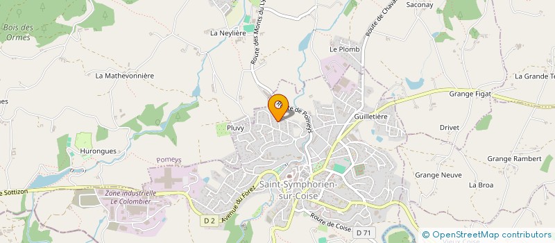 localisation de l'entreprise MONSIEUR HUGO MAYARD  SAINT-SYMPHORIEN-SUR-COISE