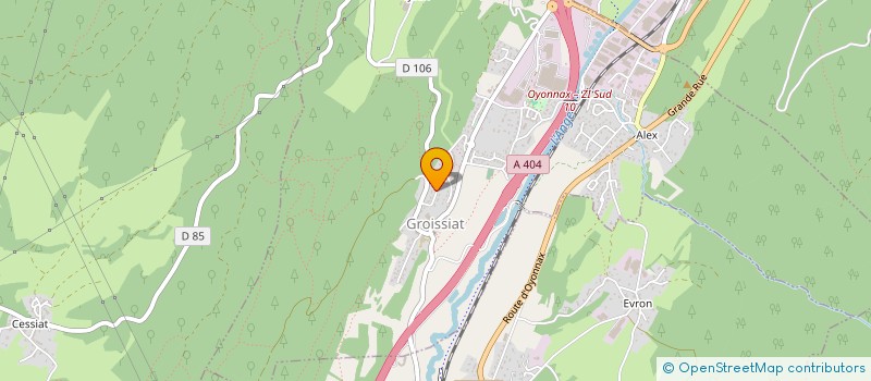 localisation de l'entreprise MONSIEUR HUGO MERMET  GROISSIAT