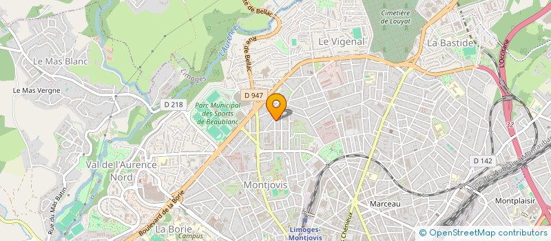 localisation de l'entreprise MONSIEUR HUGO MIGUEL CARVALHO VAZ à LIMOGES