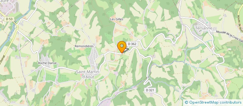 localisation de l'entreprise MONSIEUR HUGO MIOLIN  SAINT-MARTIN-D'AOUT