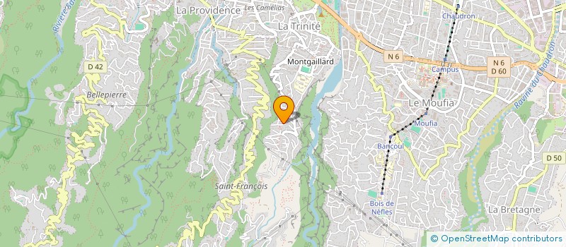 localisation de l'entreprise MONSIEUR HUGO MONTUSCLAT  LA PLAINE-DES-PALMISTES