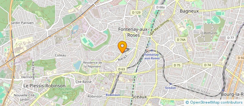 localisation de l'entreprise MONSIEUR HUGO MOTTET  FONTENAY-AUX-ROSES