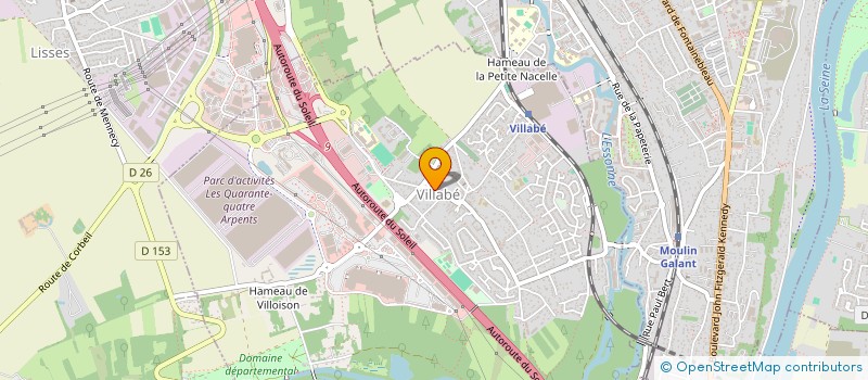 localisation de l'entreprise MONSIEUR HUGO MOYONDZI KOSSIHA YASSENGUE  VILLABE