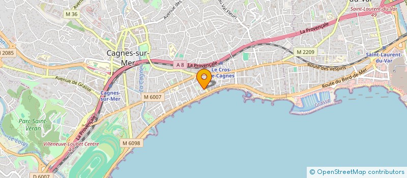 localisation de l'entreprise MONSIEUR HUGO PACE  CAGNES-SUR-MER