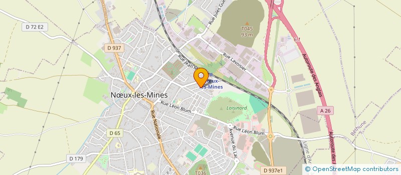 localisation de l'entreprise MONSIEUR HUGO PAQUOT à NŒUX-LES-MINES