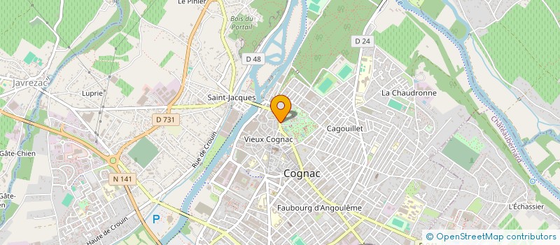 localisation de l'entreprise MONSIEUR HUGO PERRIER  COGNAC