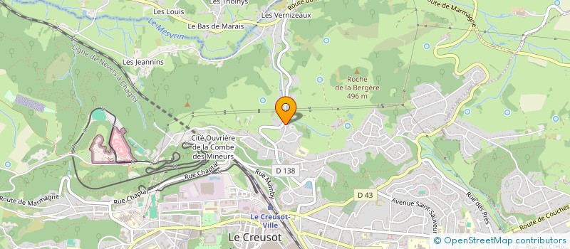 localisation de l'entreprise MONSIEUR HUGO PEYRICHON LEITE  LE CREUSOT