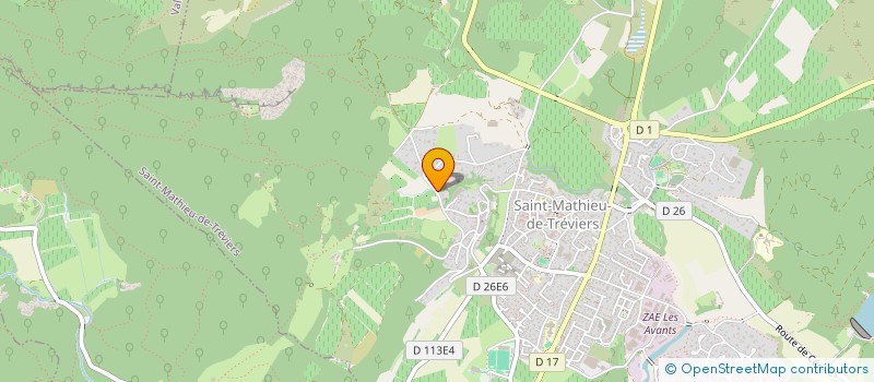 localisation de l'entreprise MONSIEUR HUGO POMET  SAINT-MATHIEU-DE-TREVIERS