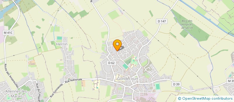 localisation de l'entreprise MONSIEUR HUGO RAKE  GONDECOURT