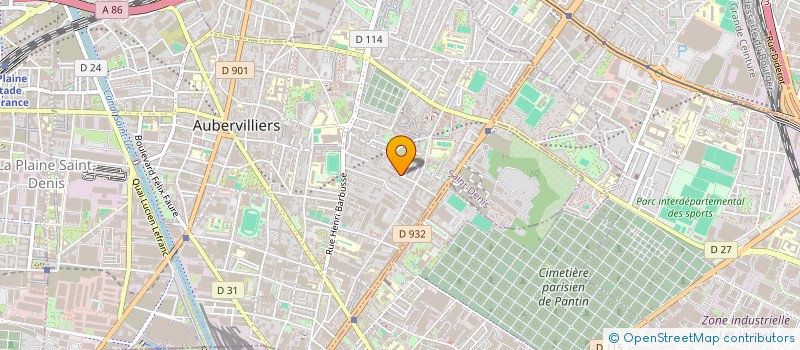 localisation de l'entreprise MONSIEUR HUGO RECHTER  AUBERVILLIERS