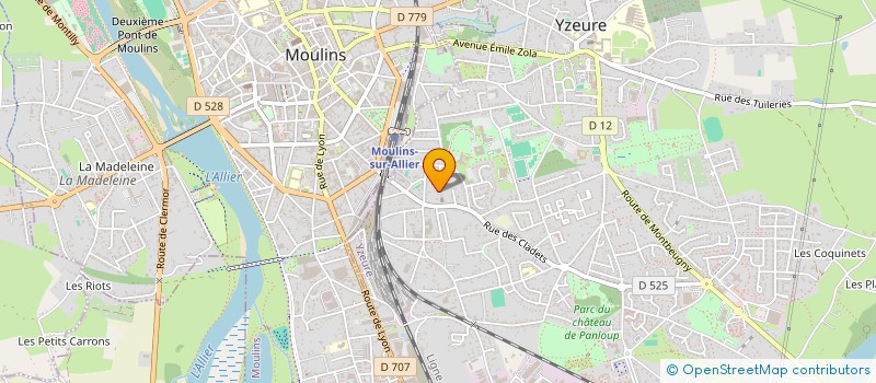 localisation de l'entreprise MONSIEUR HUGO RENAUD  YZEURE