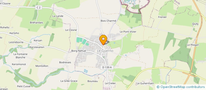 localisation de l'entreprise MONSIEUR HUGO ROBERT à LE GUERNO