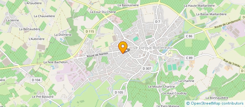 localisation de l'entreprise MONSIEUR HUGO ROBINEAU à LE LOROUX-BOTTEREAU