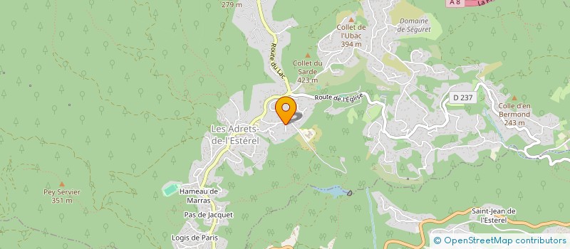 localisation de l'entreprise MONSIEUR HUGO RODRIGUES CORREIA  LES ADRETS-DE-L'ESTEREL