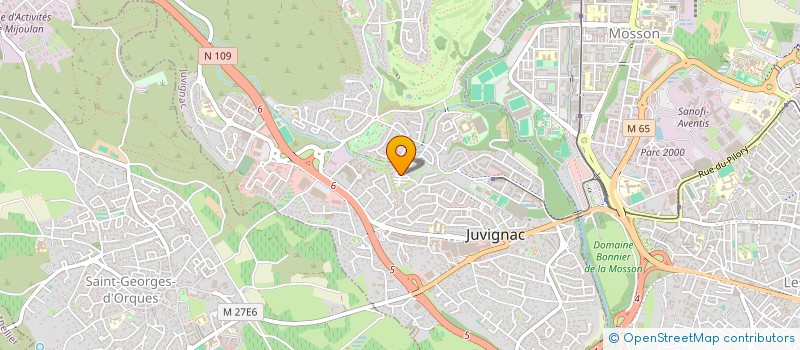 localisation de l'entreprise MONSIEUR HUGO ROGER  JUVIGNAC