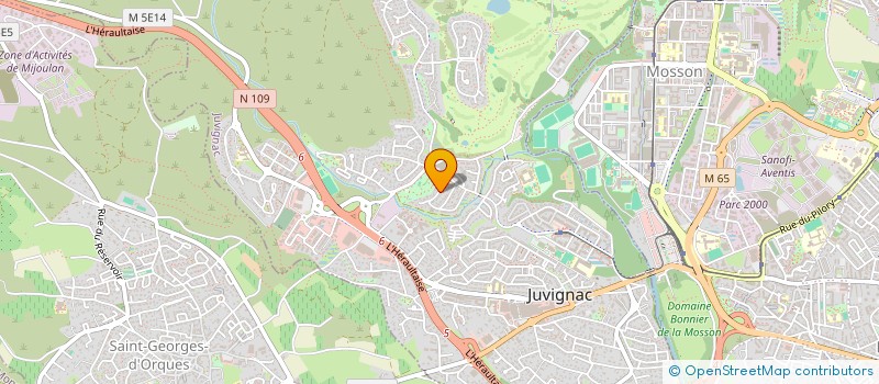 localisation de l'entreprise MONSIEUR HUGO ROUQUETTE  JUVIGNAC