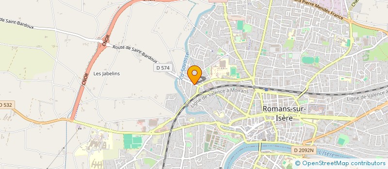 localisation de l'entreprise MONSIEUR HUGO ROUX  ROMANS-SUR-ISERE