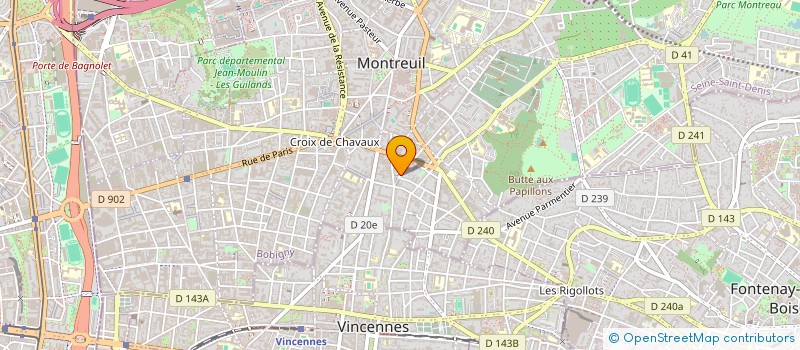 localisation de l'entreprise MONSIEUR HUGO SACCHETTI à MONTREUIL