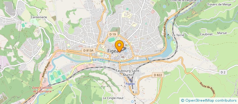 localisation de l'entreprise MONSIEUR HUGO SUSIGAN  FIGEAC