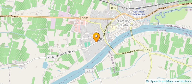 localisation de l'entreprise MONSIEUR HUGO THIBAULT  SAINT-MAGNE-DE-CASTILLON