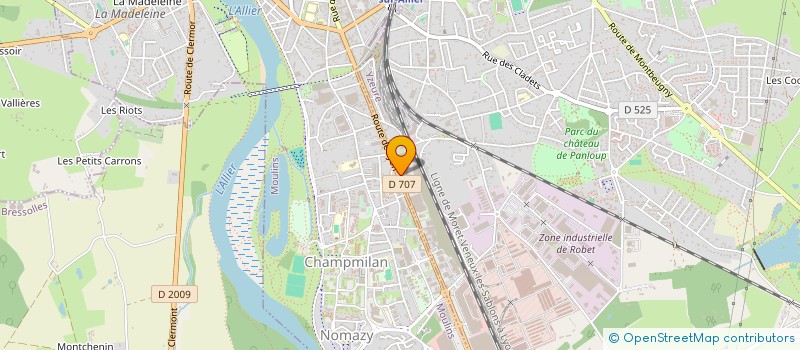 localisation de l'entreprise MONSIEUR HUGO TOURET  YZEURE