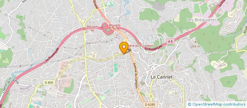 localisation de l'entreprise MONSIEUR HUGO TRICARICO à LE CANNET