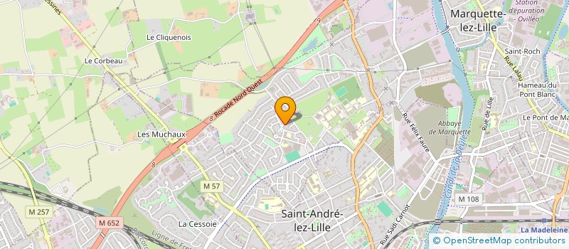 localisation de l'entreprise MONSIEUR HUGO VANOVERSCHELDE  MARQUETTE-LEZ-LILLE