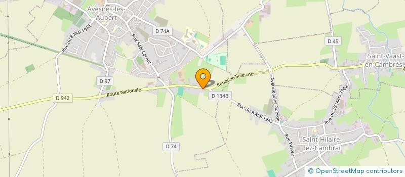 localisation de l'entreprise MONSIEUR HUGO VASSEUR  AVESNES-LES-AUBERT